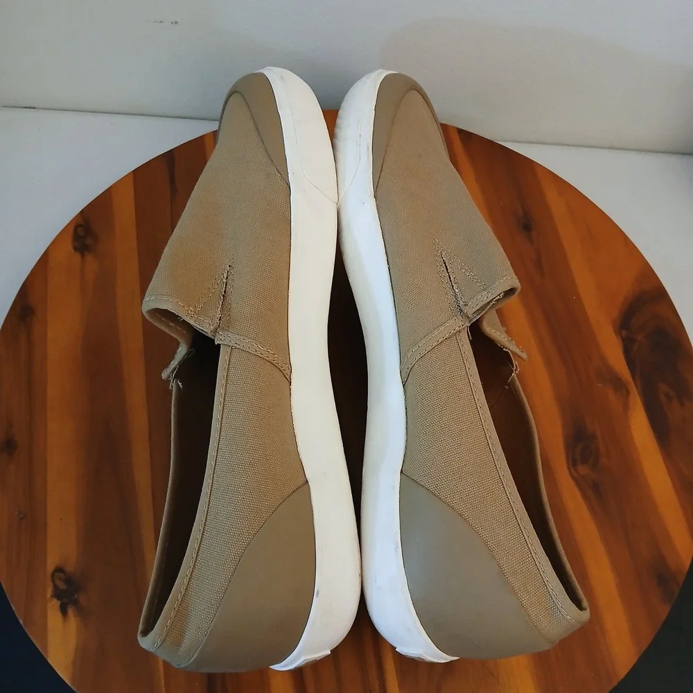 Polo Ralph Lauren Itford Mens 15D Tan Slip On Canvas Shoes Sneakers 13297